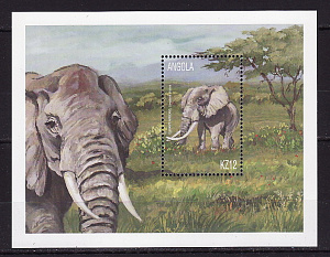 Ангола, 2000, Африканский слон, блок